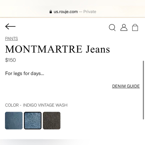 Rouje MONTMARTRE Jeans size 34 (xxs) - Picture 6 of 16